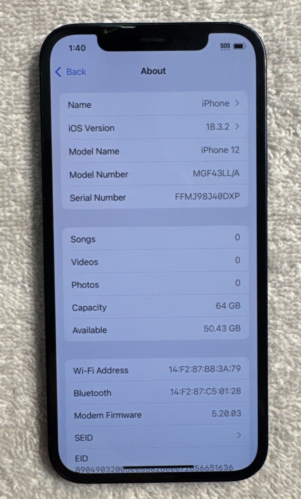 Apple iPhone 12 – 64 GB – (Unlocked) Verizon, T-Mobile, AT&T READ*