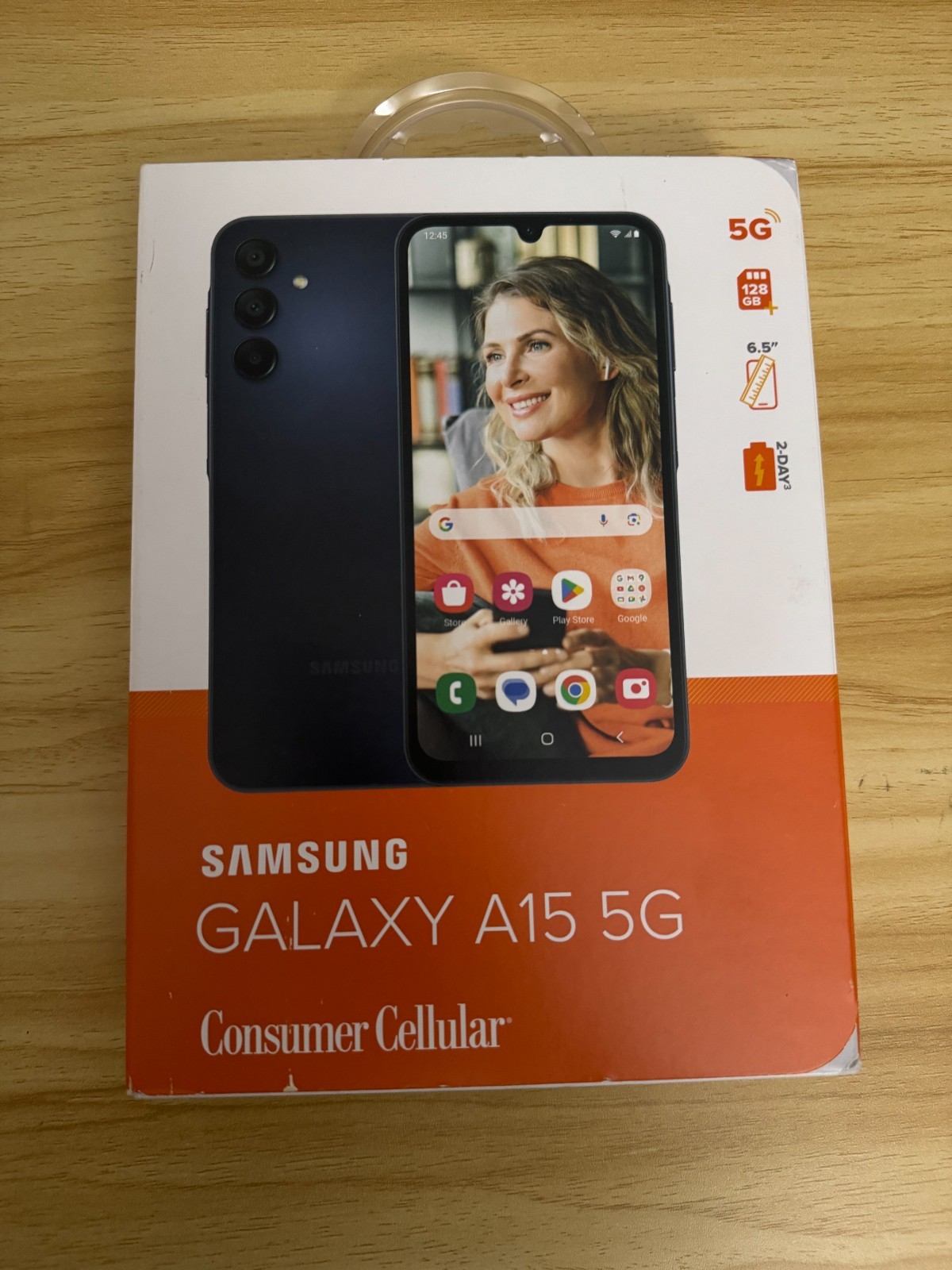 New Sealed Samsung SMA156UZKHXAG Galaxy A15 5G 64GB Consumer Cellular