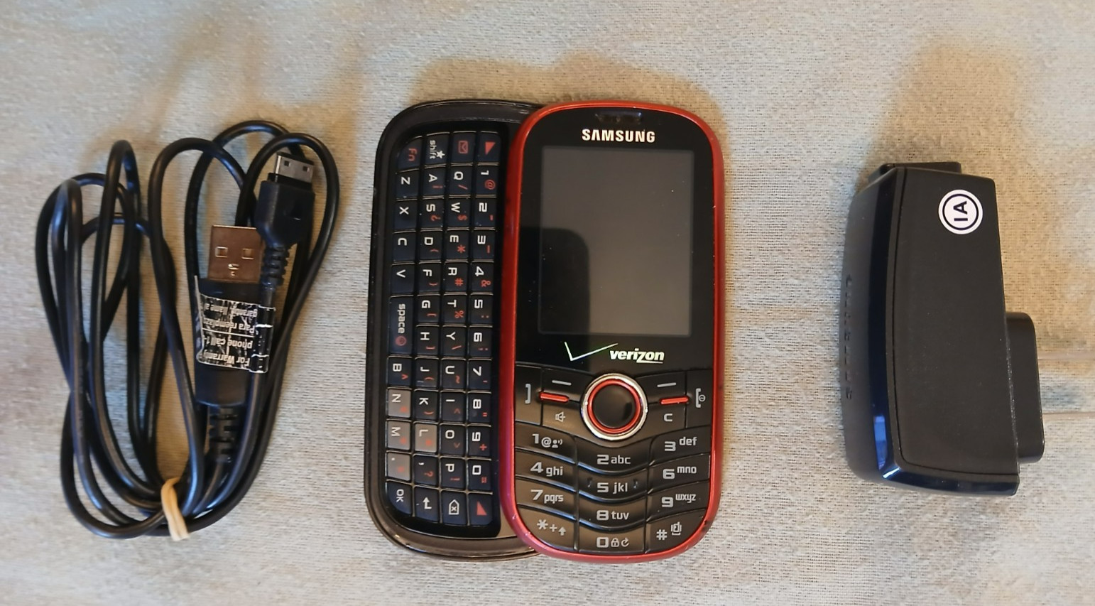 Samsung, Intensity II (SCH-U460), 3G Phone, Red, Qwerty Slider Keyboard, VG Cond
