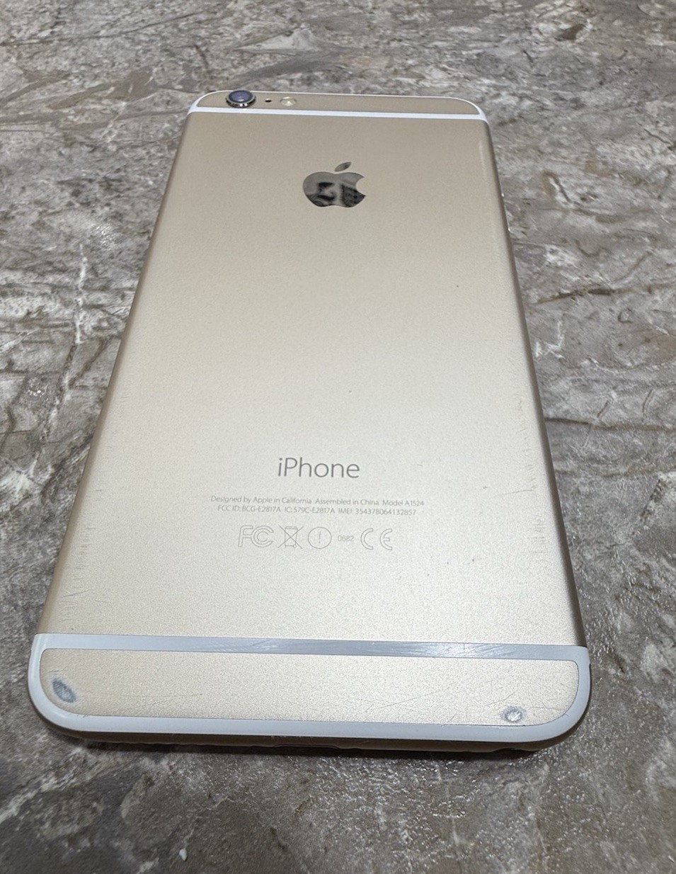 iPhone 6 Plus Gold Works 64GB Unlocked For Repair (read description)