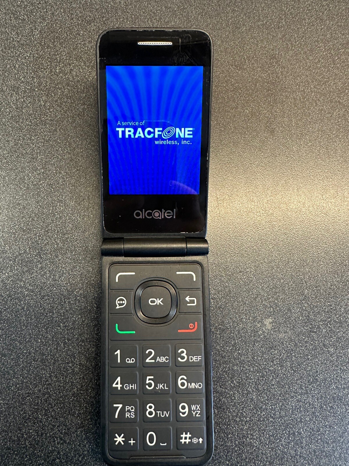 Alcatel MyFlip 2 – A406DL – 4GB – Black (Tracfone) Flip Phone WORKS GREAT! #205