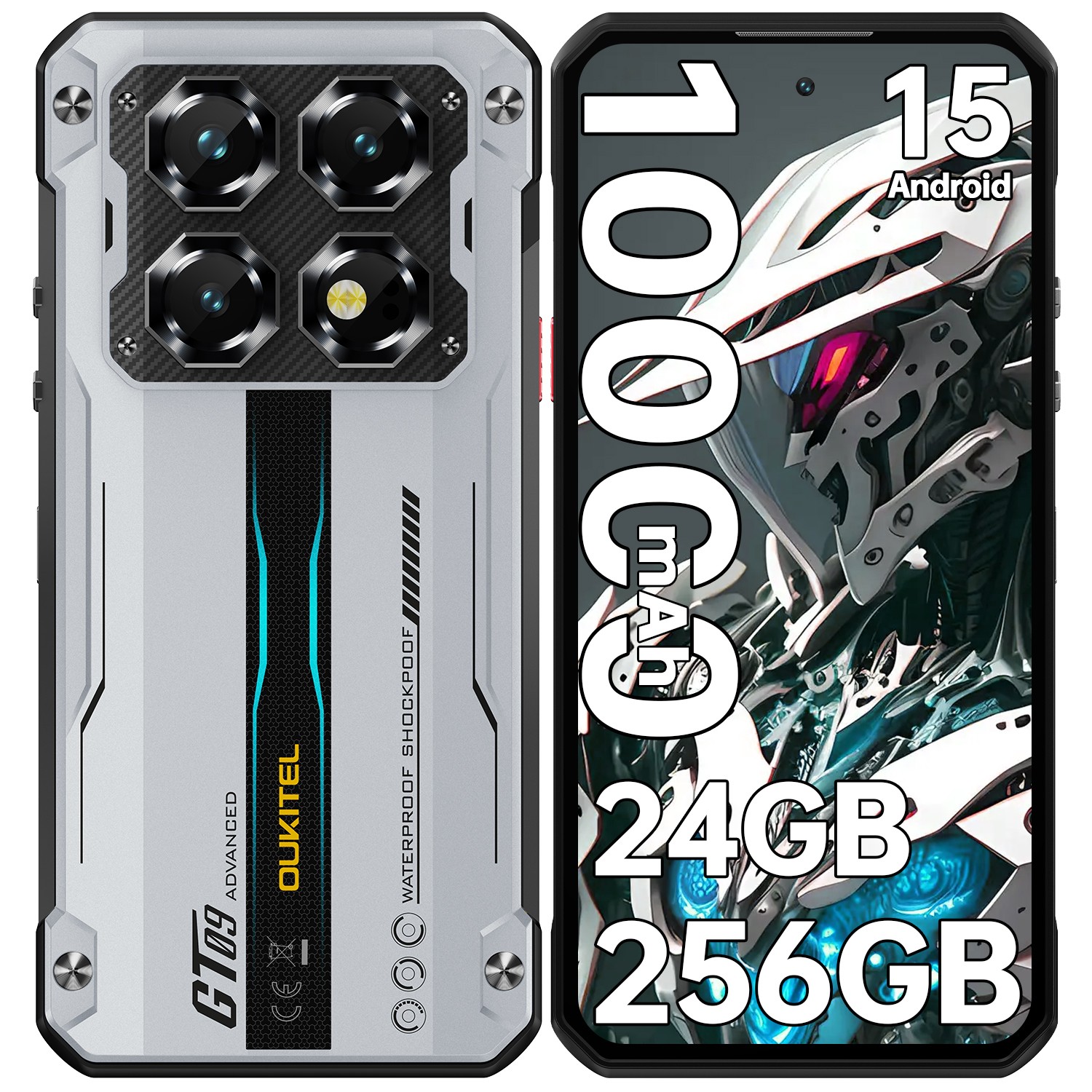 OUKITEL WP60 5G Rugged Smartphone 7.2 in 24GB+256GB 10000mAh Android 15 T-Mobile