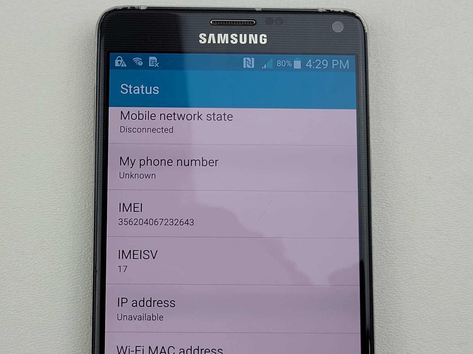 Samsung Galaxy Note 4 (SM-N910A) 32GB (AT&T) Smartphone – Clean IMEI – H3275