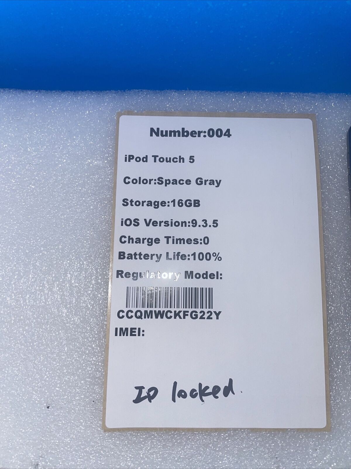 iPod touch 5th Gen 16GB Space Gray A1421 (AS IS)