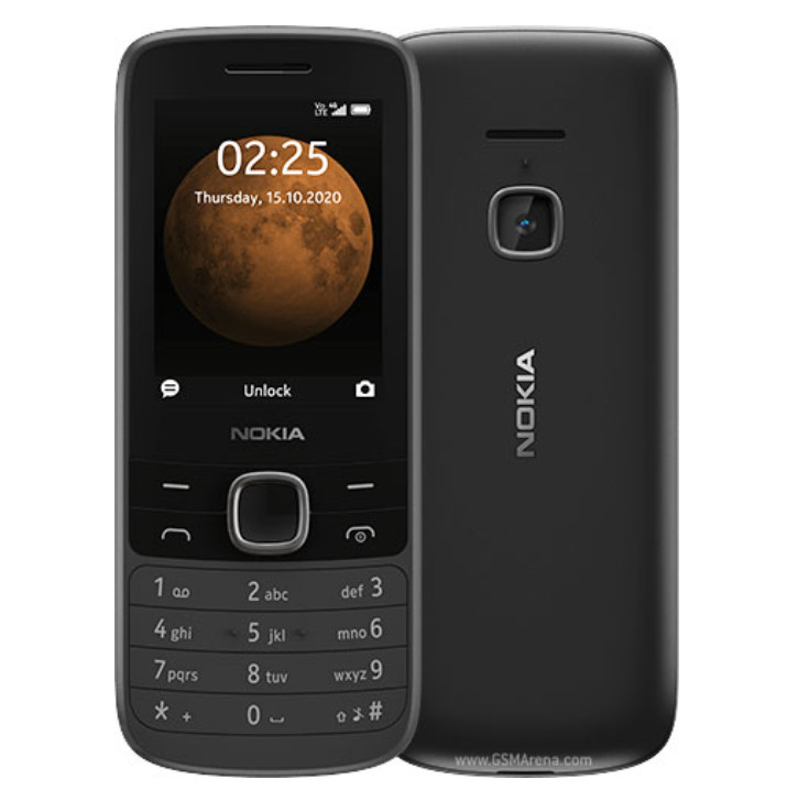 Nokia 225 4G 2.4″ Dual Sim 128MB FM MP3 Cellphone Black Color