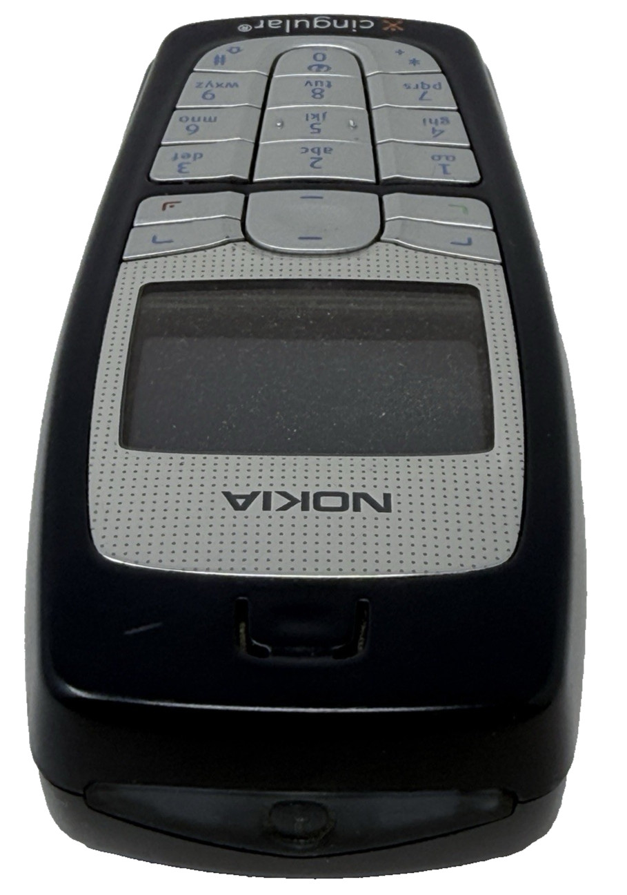 Retro 2004 Nokia 6010 Silver Blue (Cingular) Cellular Bar Phone Great 4 Content