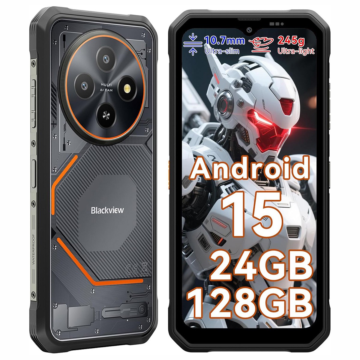 Blackview FORT 2 AI Rugged Smartphone 24GB+128GB 6.56″ Android 15 Dual SIM NFC