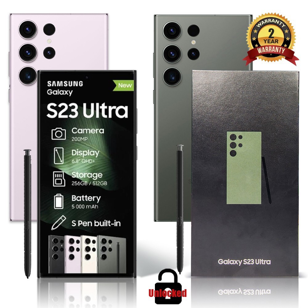 FACTORY NEW SEALED SAMSUNG GALAXY S23 ULTRA 5G UNLOCKED GSM CDMA ALL US CARRIER