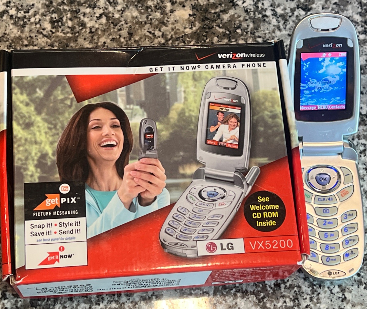LG Vx-5200 Very Rare – For Collectors – No Sim, Original Box, Verizon, CDMA, 🔥