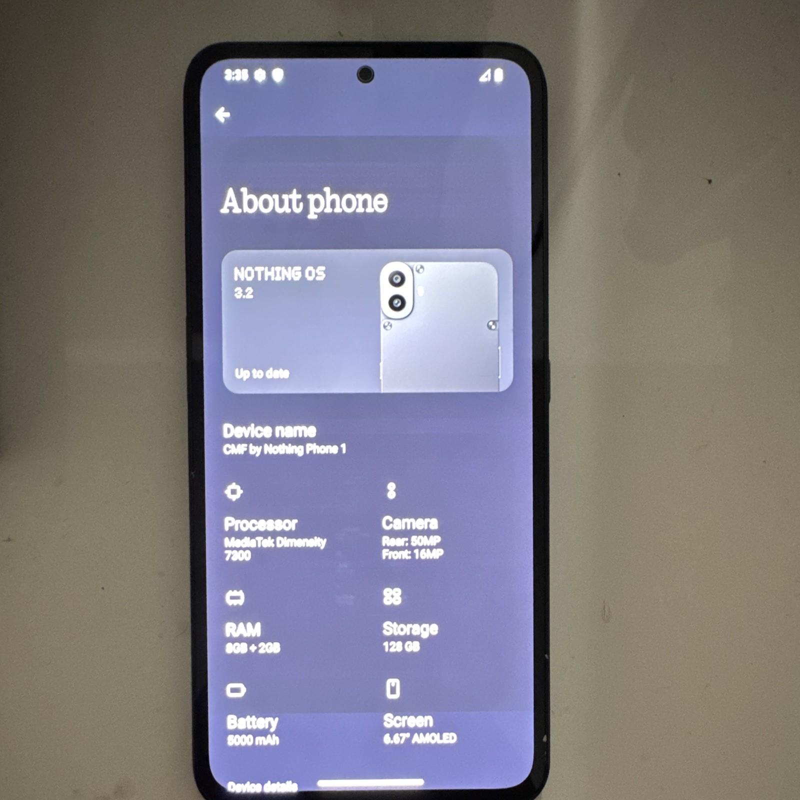 Nothing Phone (1) 128GB 8GB RAM 6.67in 50MP Nothing OS 3.2 Black