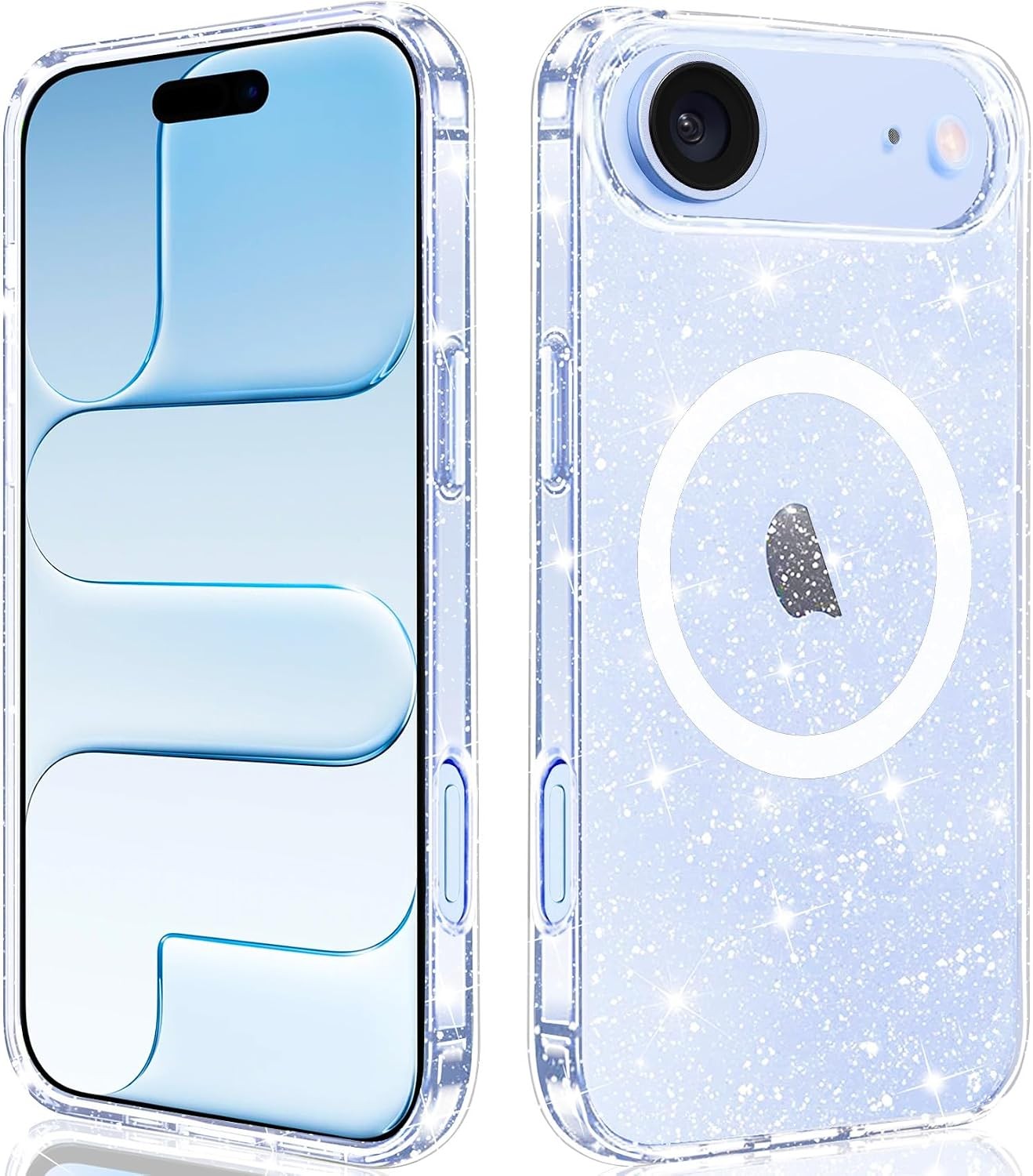 Designed for iPhone Air Case Glitter Magnetic, Sparkly Anti-Scratch Back Cover