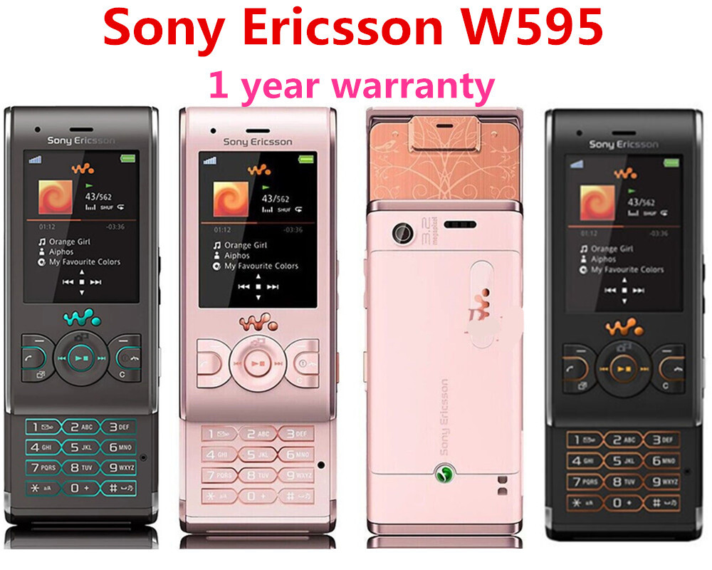 Original Sony Ericsson W595 FM Radio Bluetooth 3.15MP 3G Phone 1 year warranty