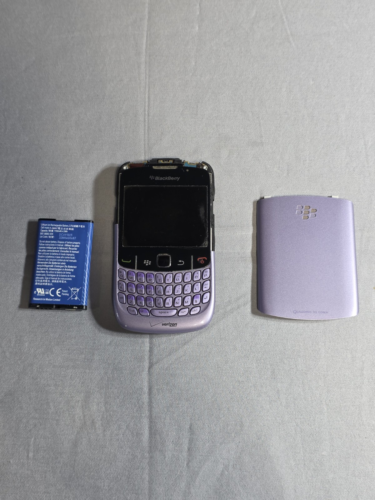 BlackBerry Curve 8530 Purple Verizon Smartphone AS-IS