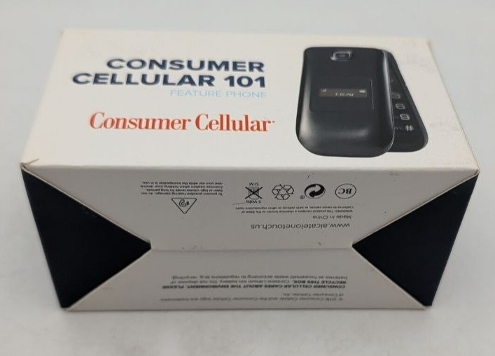 Alcatel OneTouch A392CC Flip Phone 2.4 Inch Consumer Cellular 2MP Camera GSM 2G