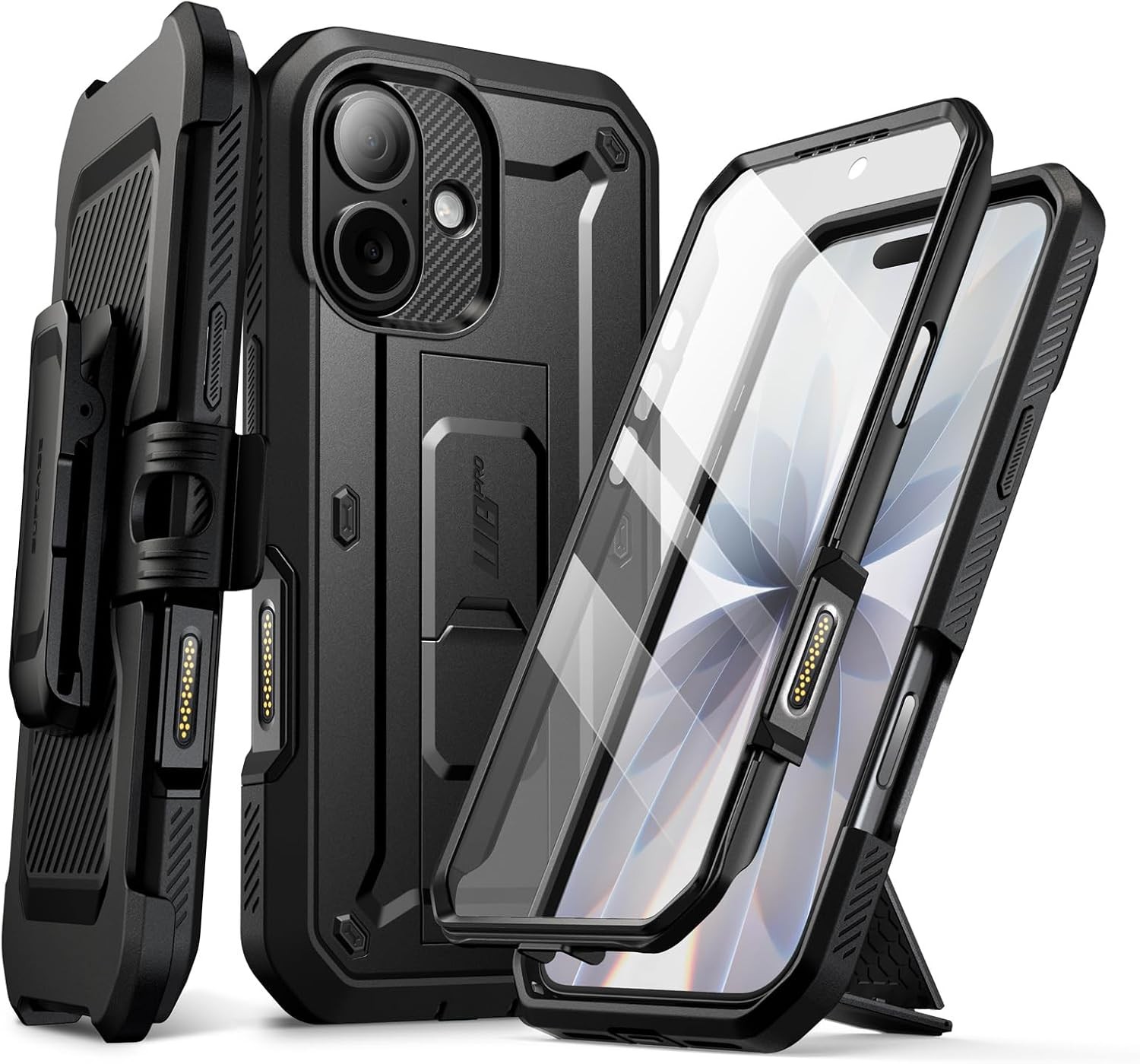 1. For iPhone 17 Case Camera Control Button, Built-in Kickstand, Black 2. For