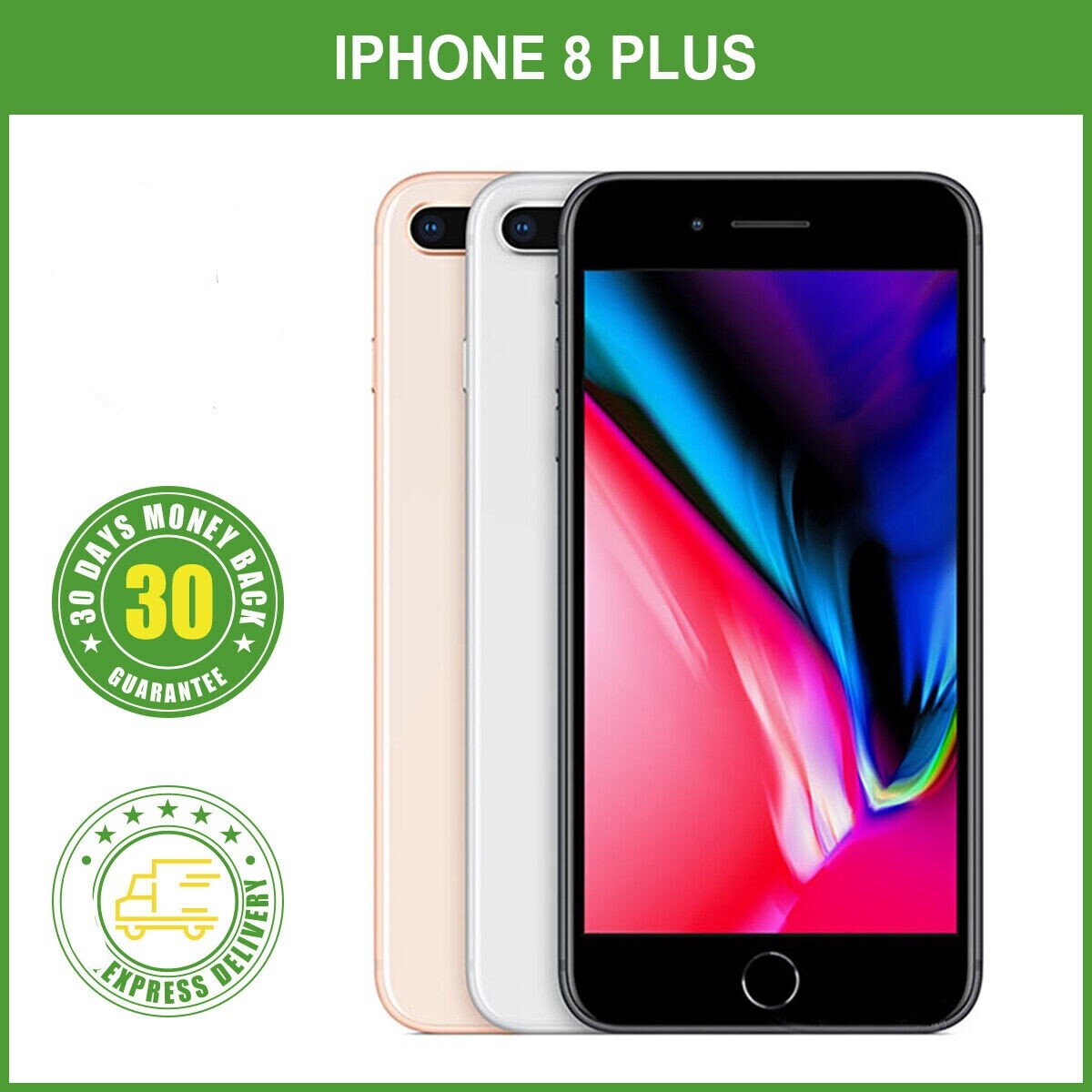 Apple iPhone 8+ Plus Unlocked Smartphone, Black, Silver, Gold, Red -SYDNEY STOCK