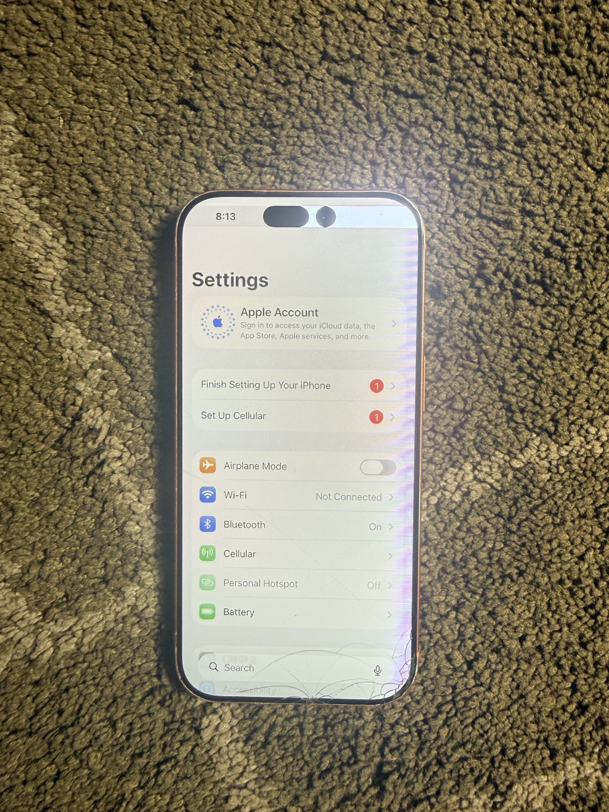 Apple iPhone 17 Pro 256 GB -Orange – Locked to ATT – READ (Cracked / LCD Line)