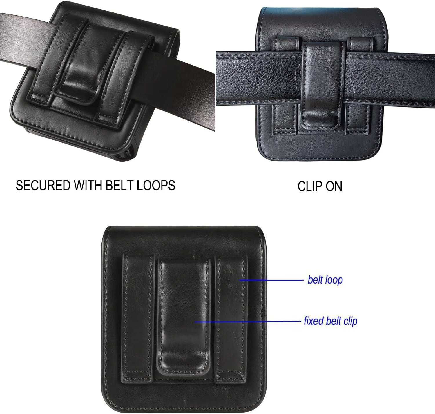 Leather Belt Clip Case for Samsung Galaxy Z Flip 7 6 5 4 – Flip Cell Phone Holde