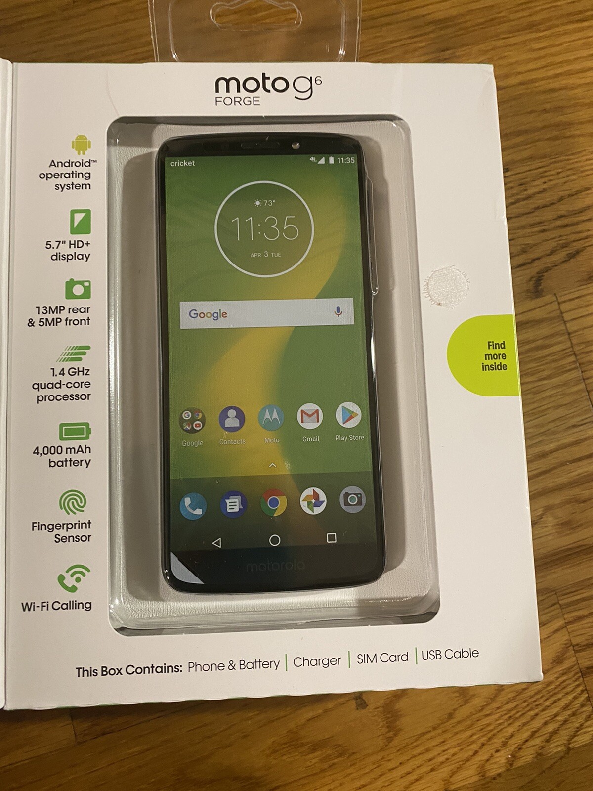 Cricket Wireless Moto G6 Forge Prepaid Smartphone 16GB New/Sealed