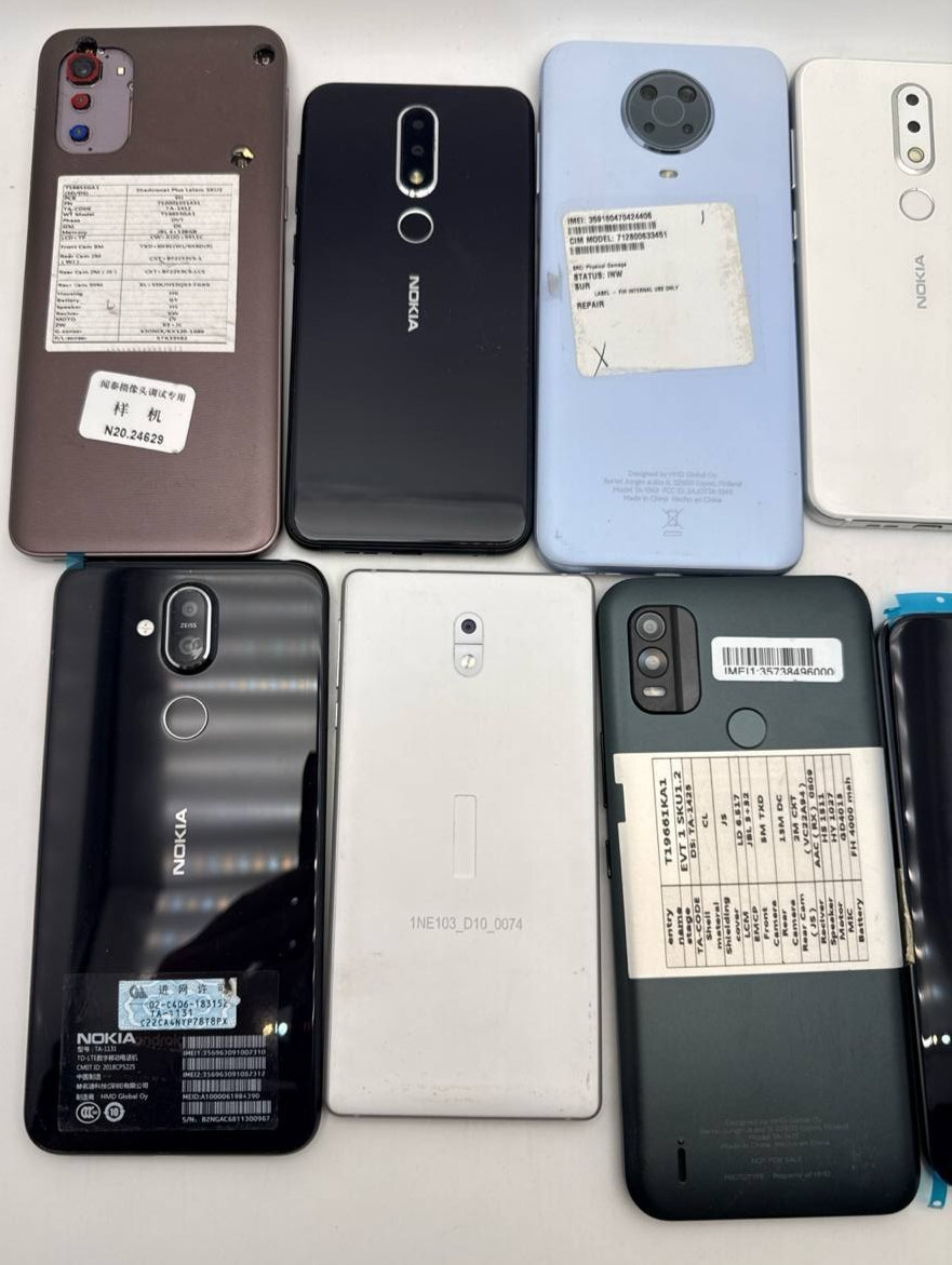 Lot of 9 Smartphones Alcatel Elevate LG K7 Leon Tribute Lumia 550 HTC One X READ