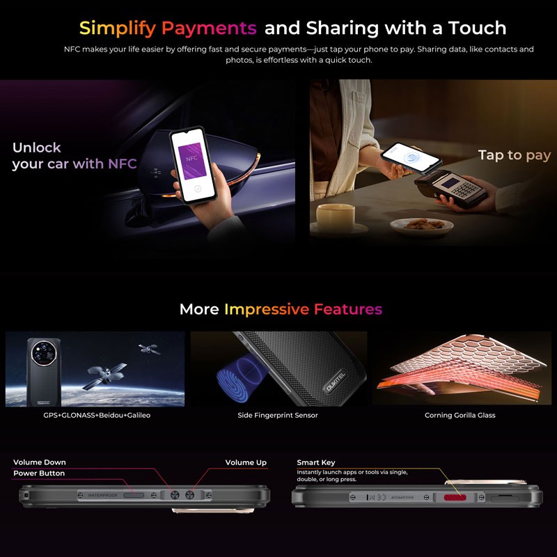 OUKITEL WP55 Ultra 5G Rugged Phone Android 15 Thermal Imaging 108MP 512GB Unlock