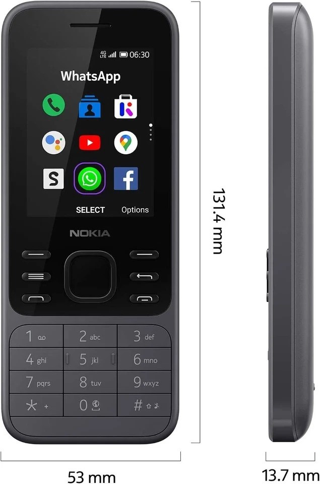 Nokia 6300 4G LTE Unlocked Dual SIM KaiOS classic CPhone Sale 95%