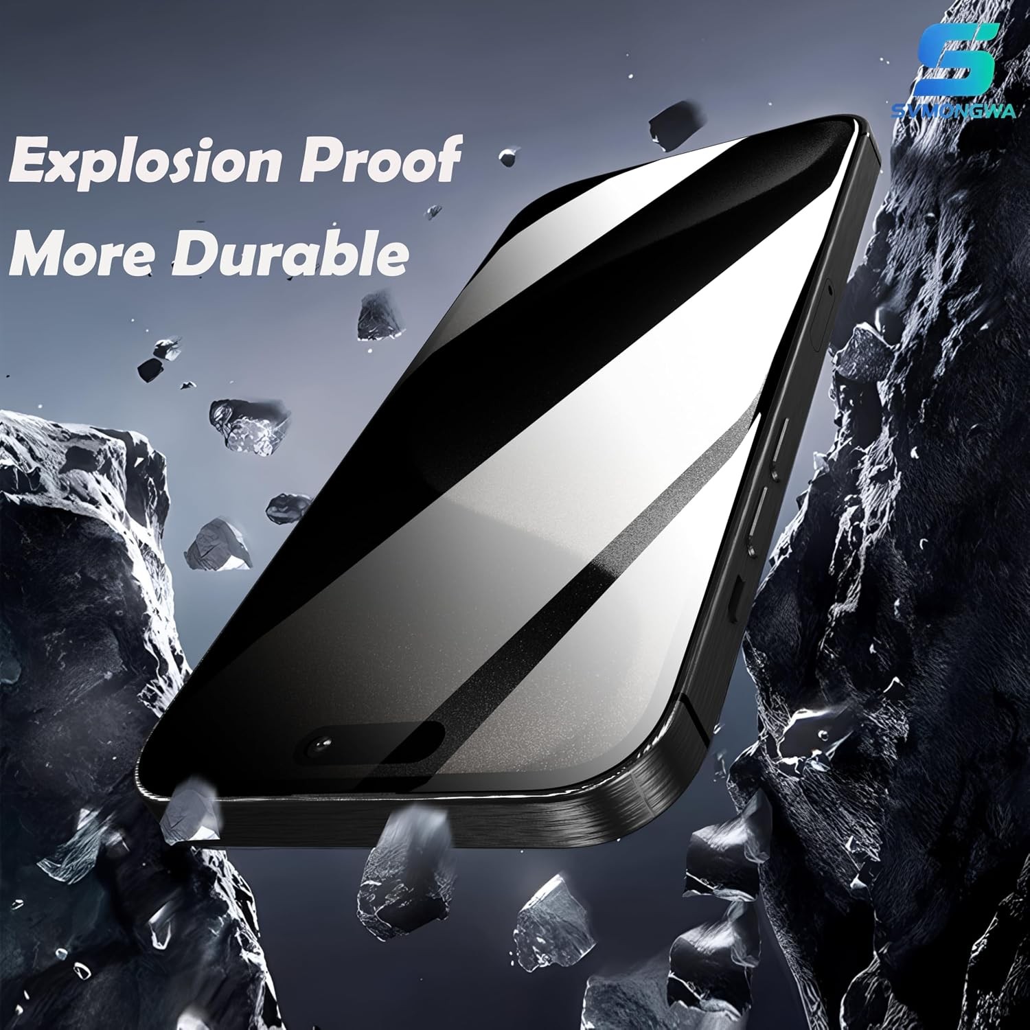 2PCS Privacy Screen Protector for iPhone 15 Plus/16 Plus 6.7 Inch Anti Spy Case