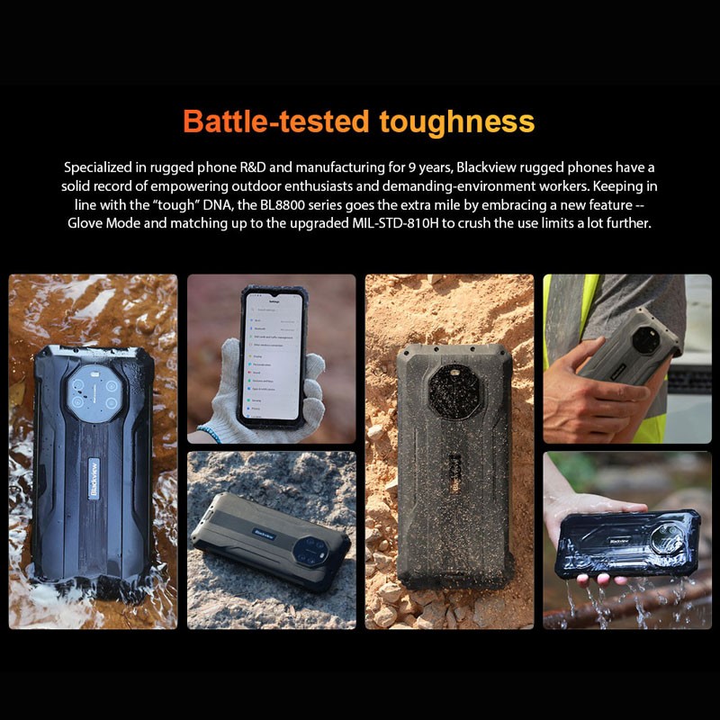 5G Blackview BL8800 Pro Rugged Phone Android Thermal Imaging Octa Core Outdoors