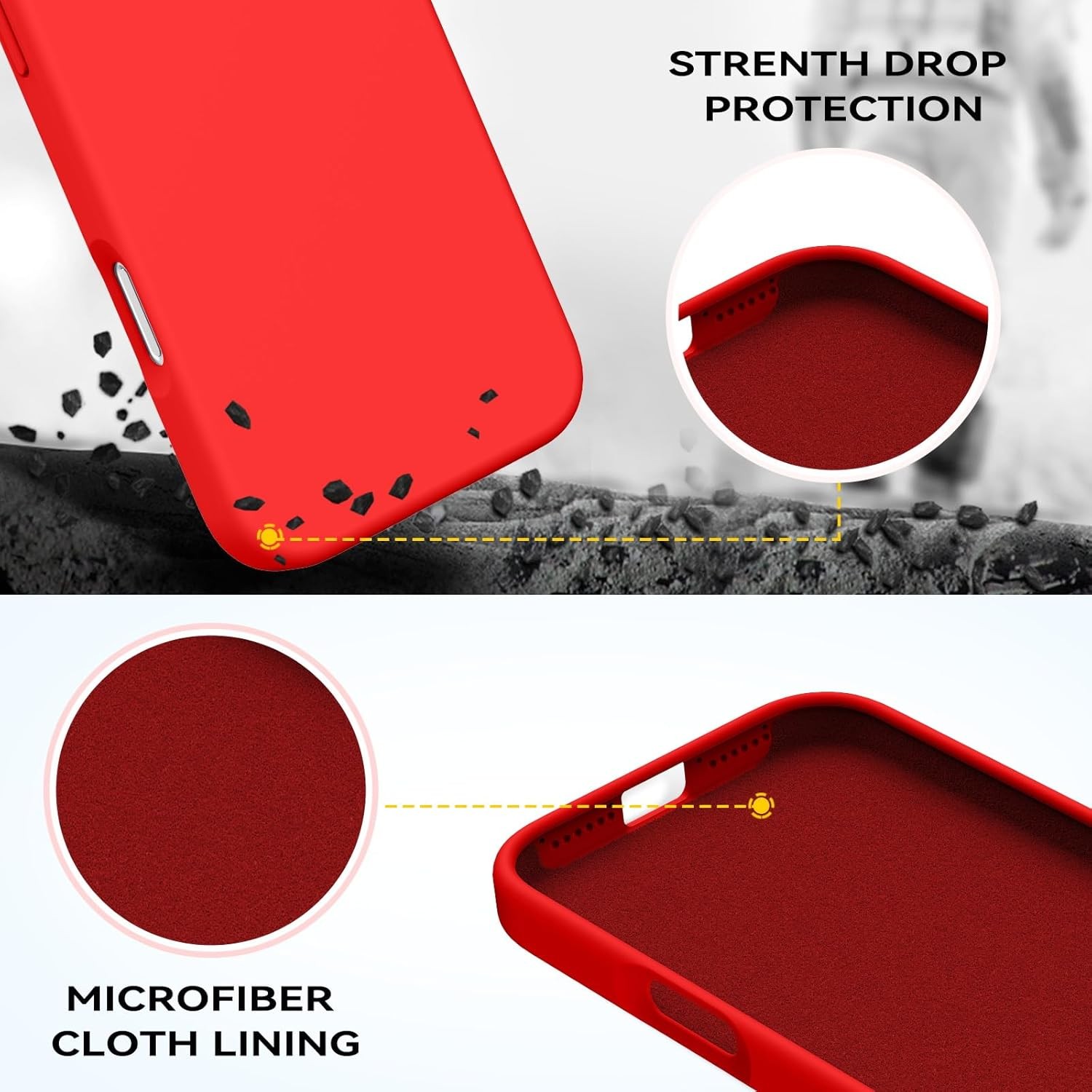 Case for iPhone 17 Pro Max 6.9” Smooth Liquid Silicone Soft Gel Rubber Cover Re