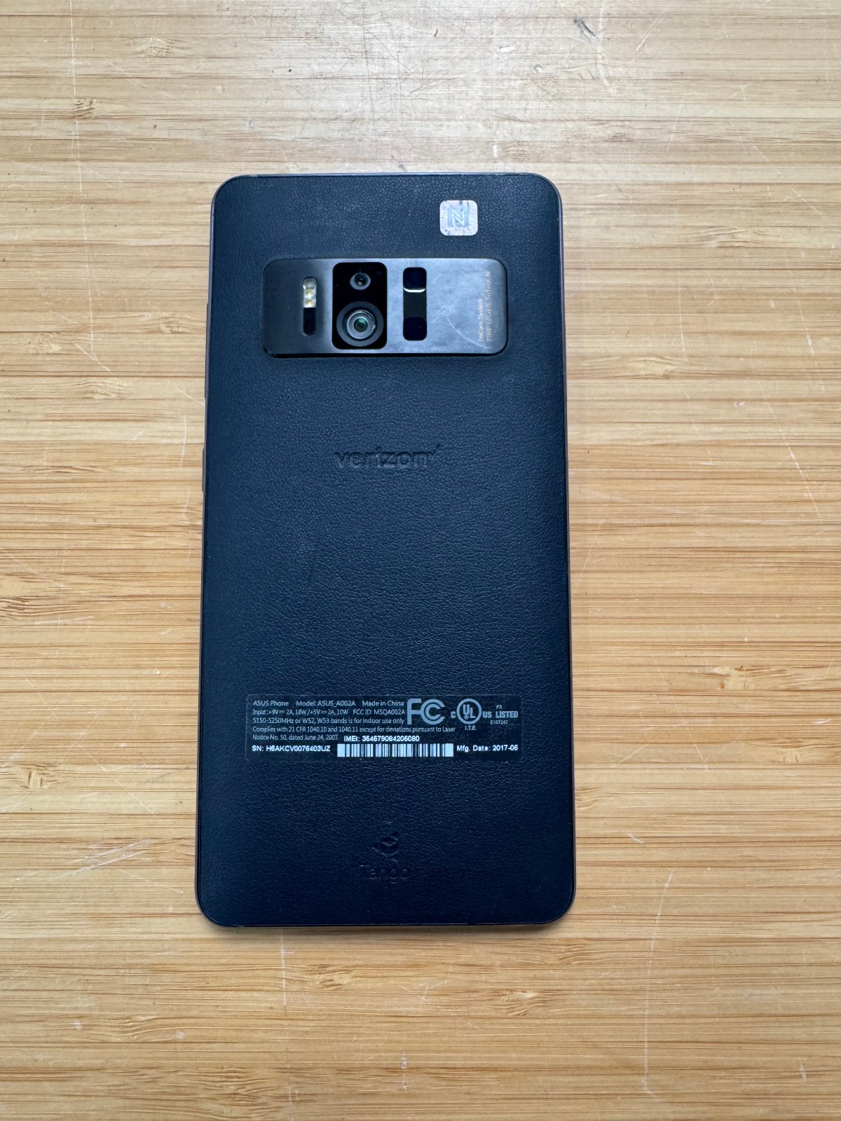 ASUS ZenFone AR A002A Black Verizon Android 128GB Smartphone Rare