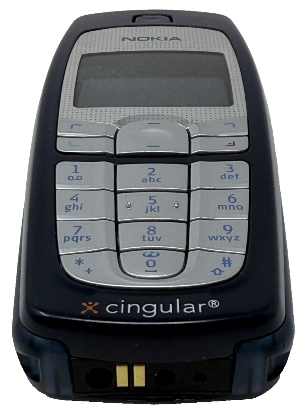 Retro 2004 Nokia 6010 Silver Blue (Cingular) Cellular Bar Phone Great 4 Content