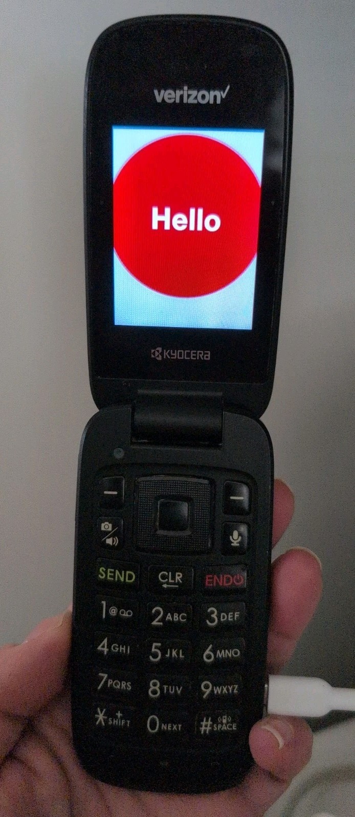 Kyocera Cadence S2720 Verizon 4G LTE Blue Camera Flip Phone – NEW BATTERY, WORKS