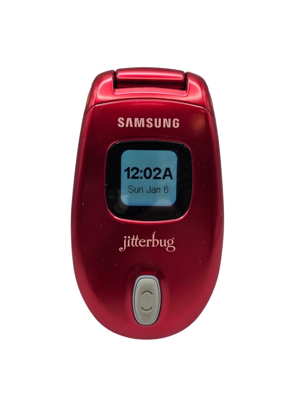 Samsung Jitterbug J SPH-A310 – Red ( GreatCall ) CDMA Flip Phone w/ Car Chager