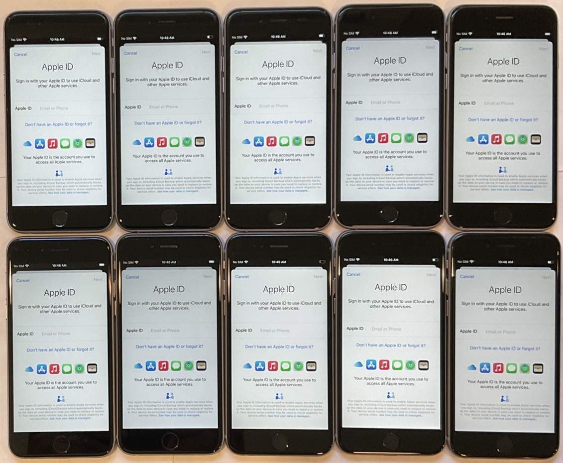 LOT OF 10 TESTED USED GSM UNLOCKED APPLE iPhone 6S, 32GB A1688 MN1M2LL/A PHONES