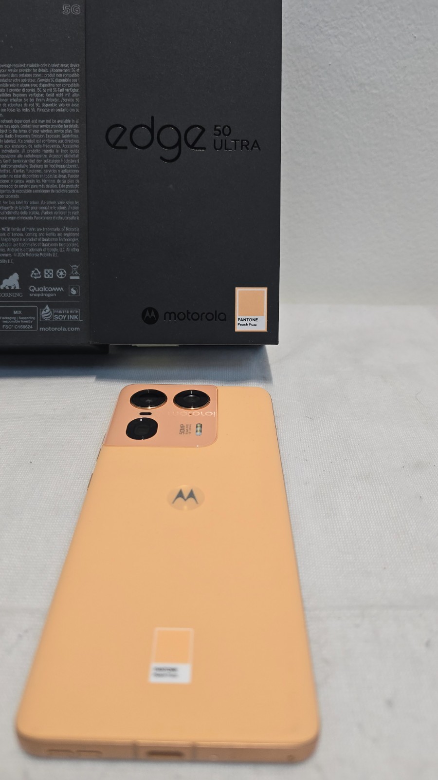Motorola Edge 50 Ultra 5G XT2401-1 16GB + 1TB Unlocked Peach Fuzz