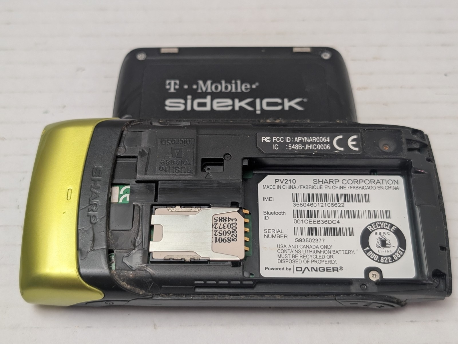 Rare Green T-Mobile Sidekick 2008 Classic Retro GSM Cell Phone Parts Or Repair