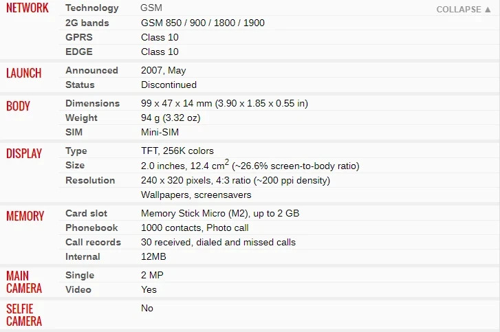 Sony Ericsson S500i Bluetooth Camera GSM 850 / 900 / 1800 /1900 Unlocked phone