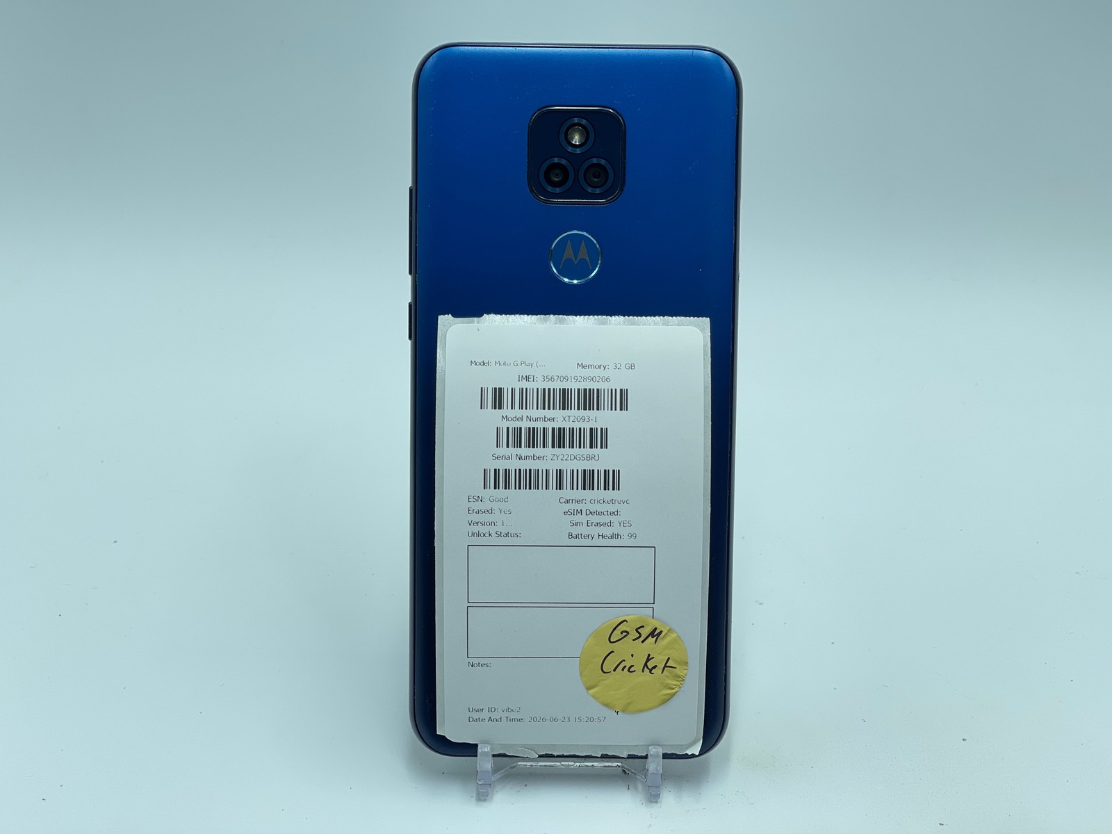 Motorola Moto G Play (2021) 32GB XT2093-1 (Cricket) Blue (E-0076)