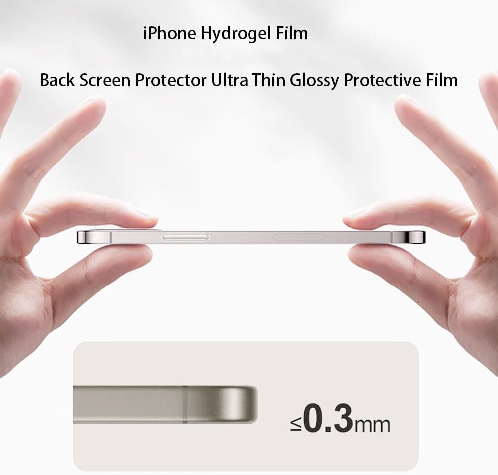 iPhone 17 Pro Max 2025 Back Screen Protector Film, Transparency Hydrogel Film –