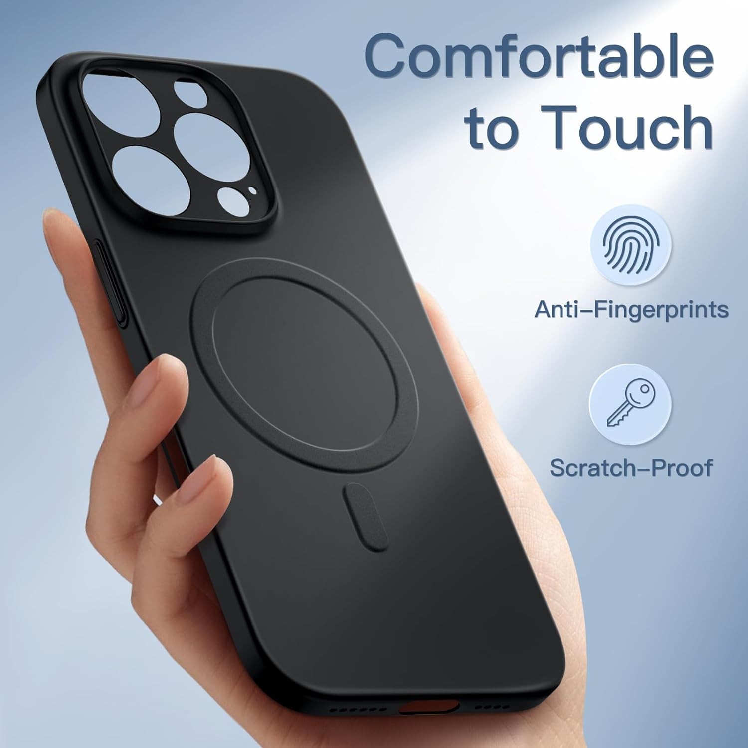 Magnetic 0.6mm Ultra Slim Case for iPhone 16 Pro Max 6.9 Inch, Lightweight Matte