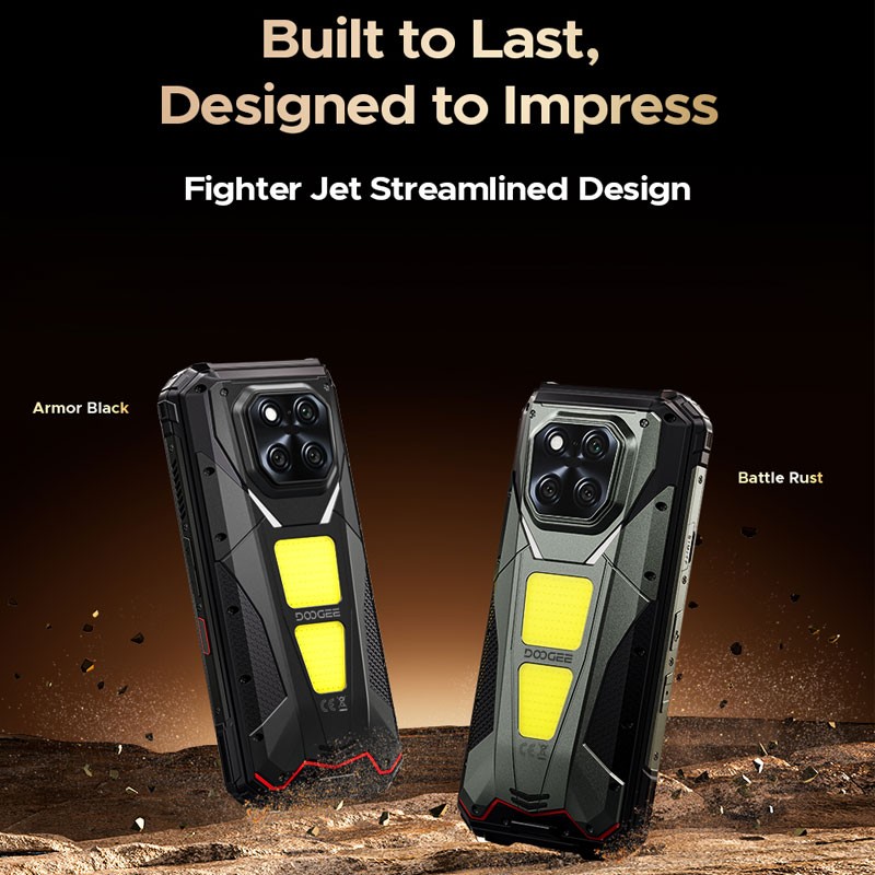 DOOGEE V MAX PLAY 5G 4G Projector Rugged Phone Android 15 NFC Mobile Waterproof