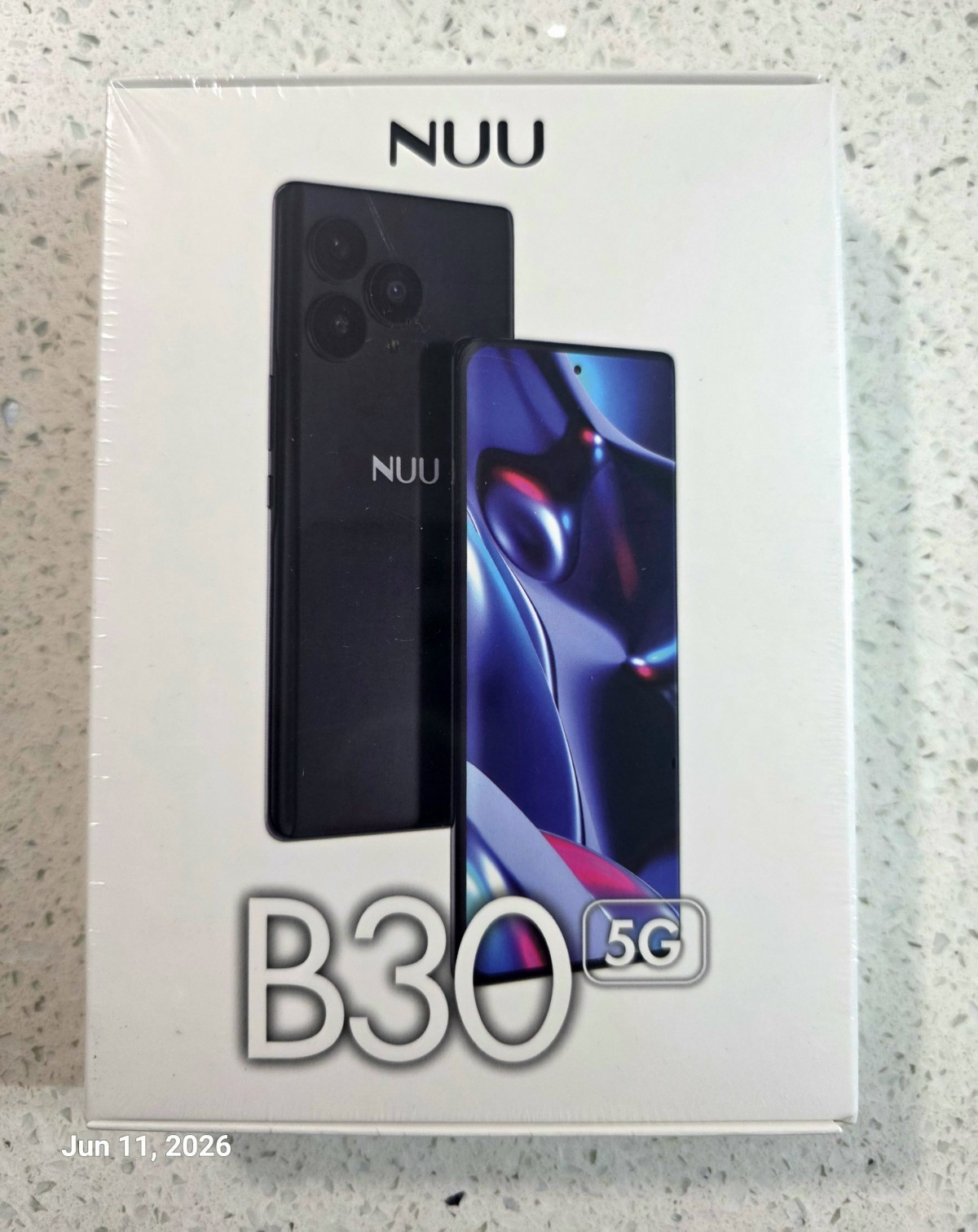 NUU B30 5G Unlocked Android smartphone 8GB RAM 256GB 50MP Black Smartphone