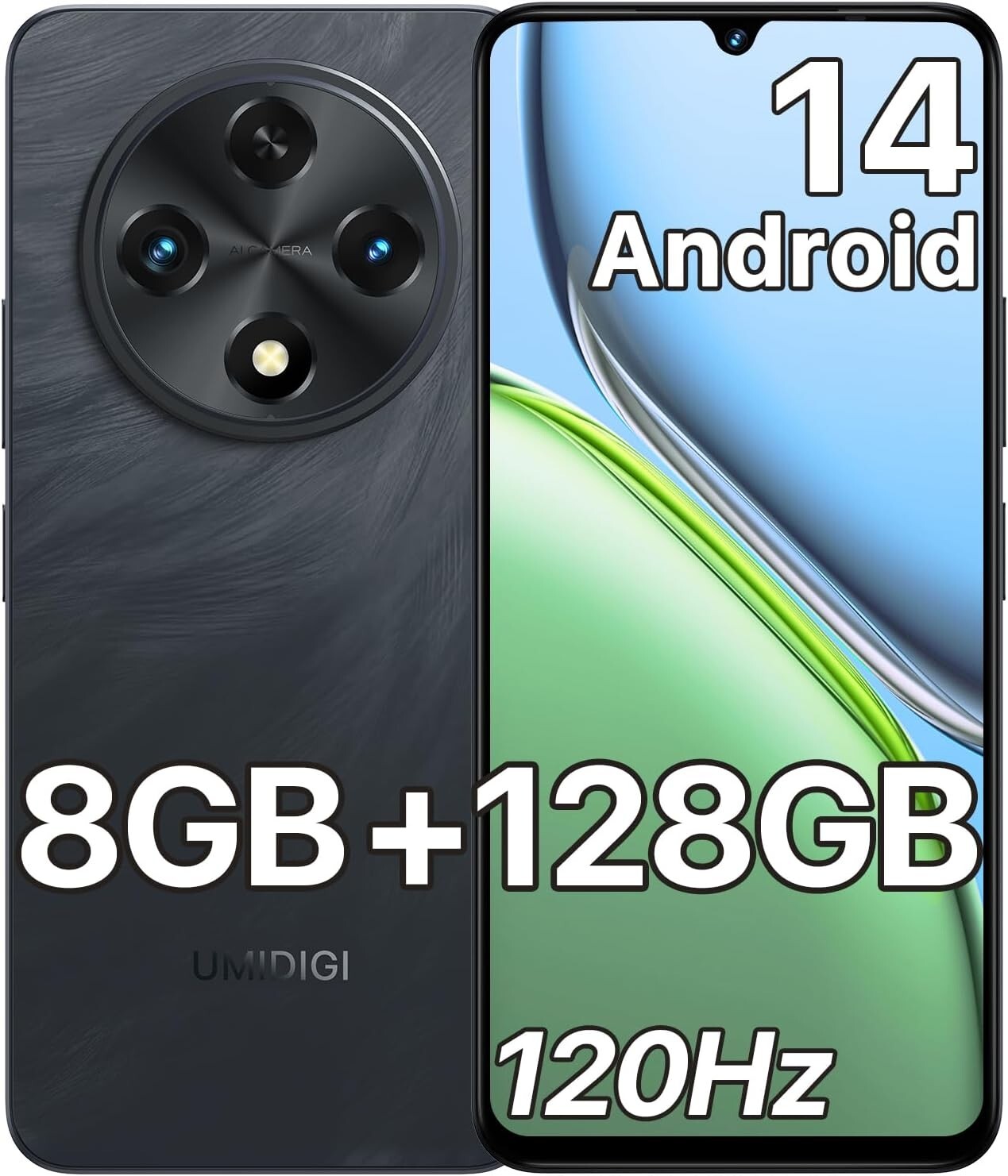 UMIDIGI G100A 4GB 128GB 6.9″ Dual SIM 6000mAh Android 14 Unlocked Smartphone