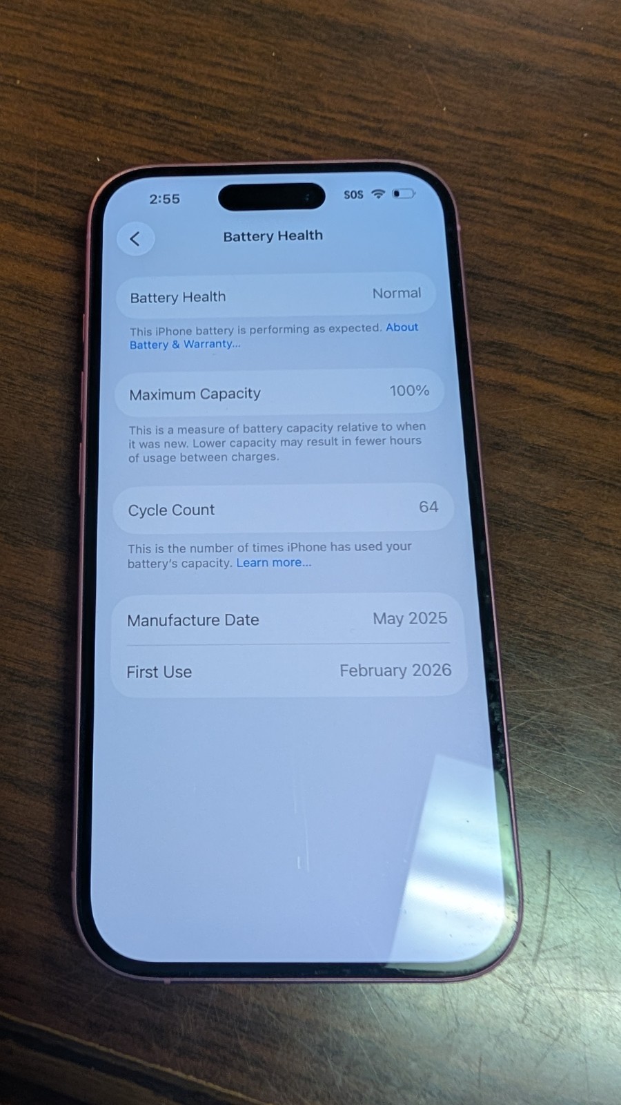 Apple iPhone 16 – 128 GB – Pink (T-Mobile) BATT HEALTH 100% GOOD TESTED IOS 26