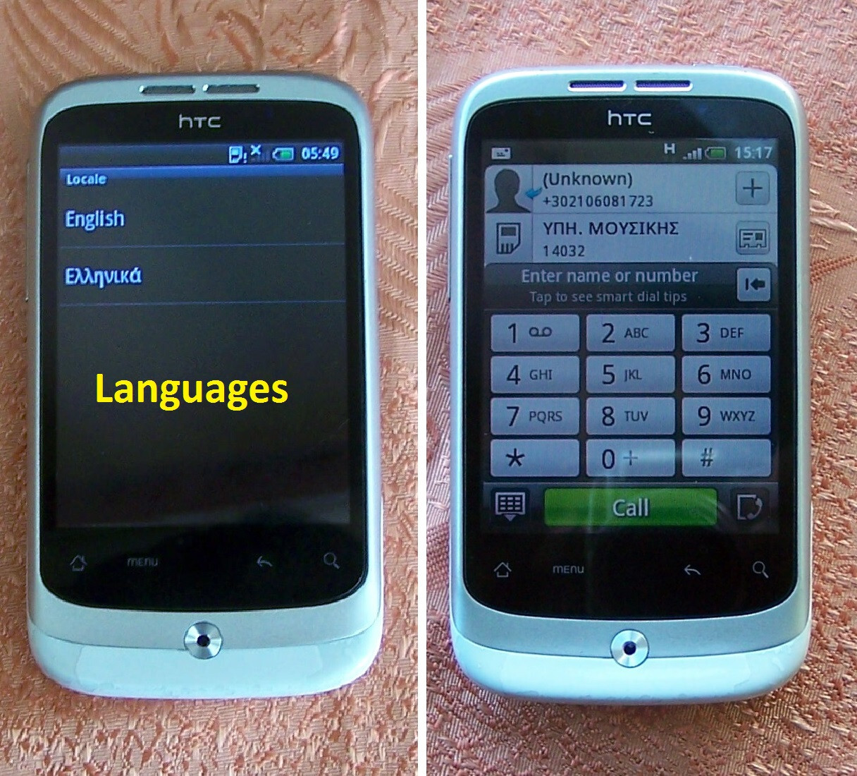 Original HTC Wildfire A3333 Smartphone Android 3G 5.0MP White-Silver Metallic