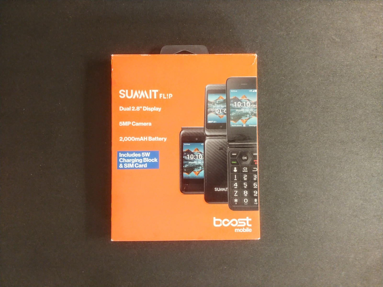 Boost Mobile Summit Flip 2.8″ 5MP Prepaid Phone NEW In Box