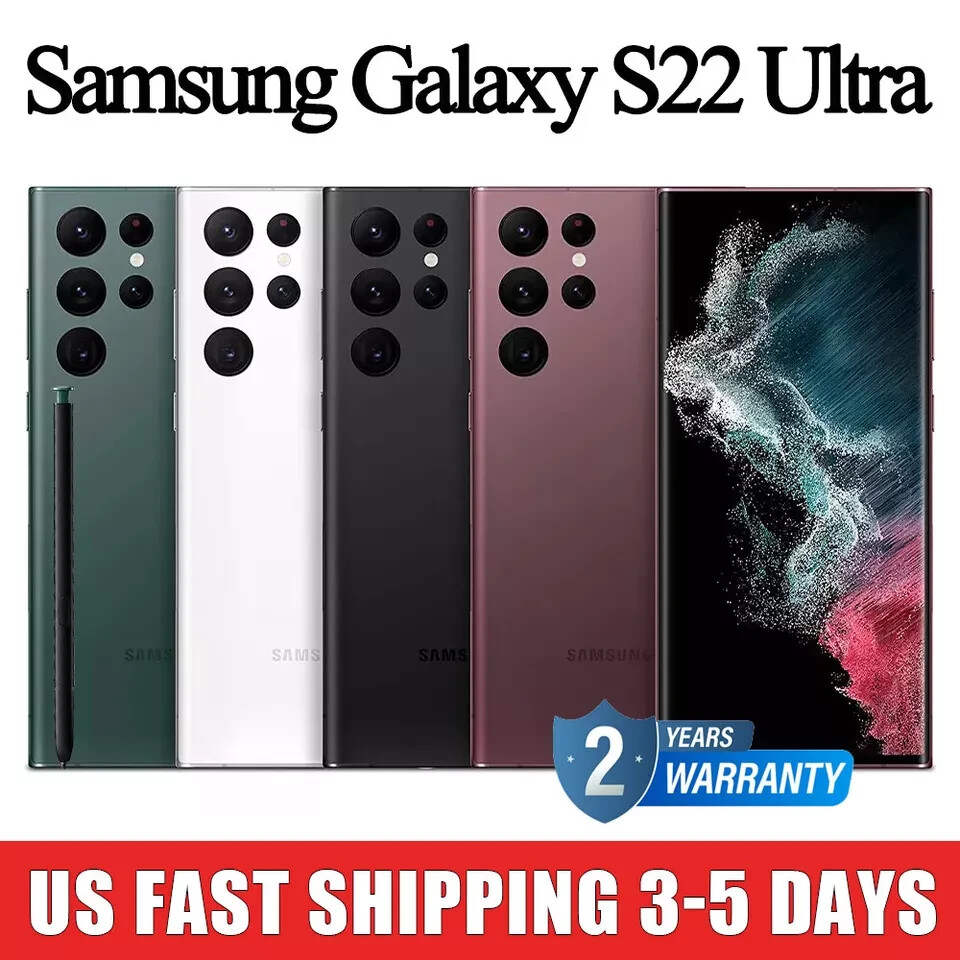 🎉NEW SEALED Samsung Galaxy S22 Ultra 5G SM-S908U1 128GB+8GB Factory Unlocked