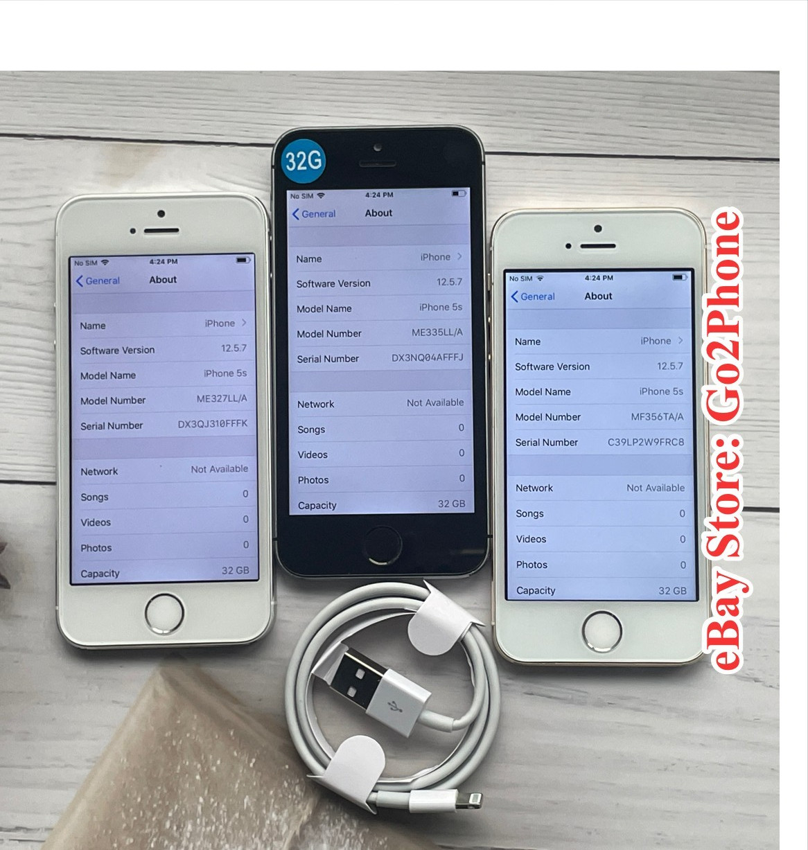 Apple iPhone 5s Unlocked New Battery – 16 GB/32 GB/64 GB- Gold Gray Silver