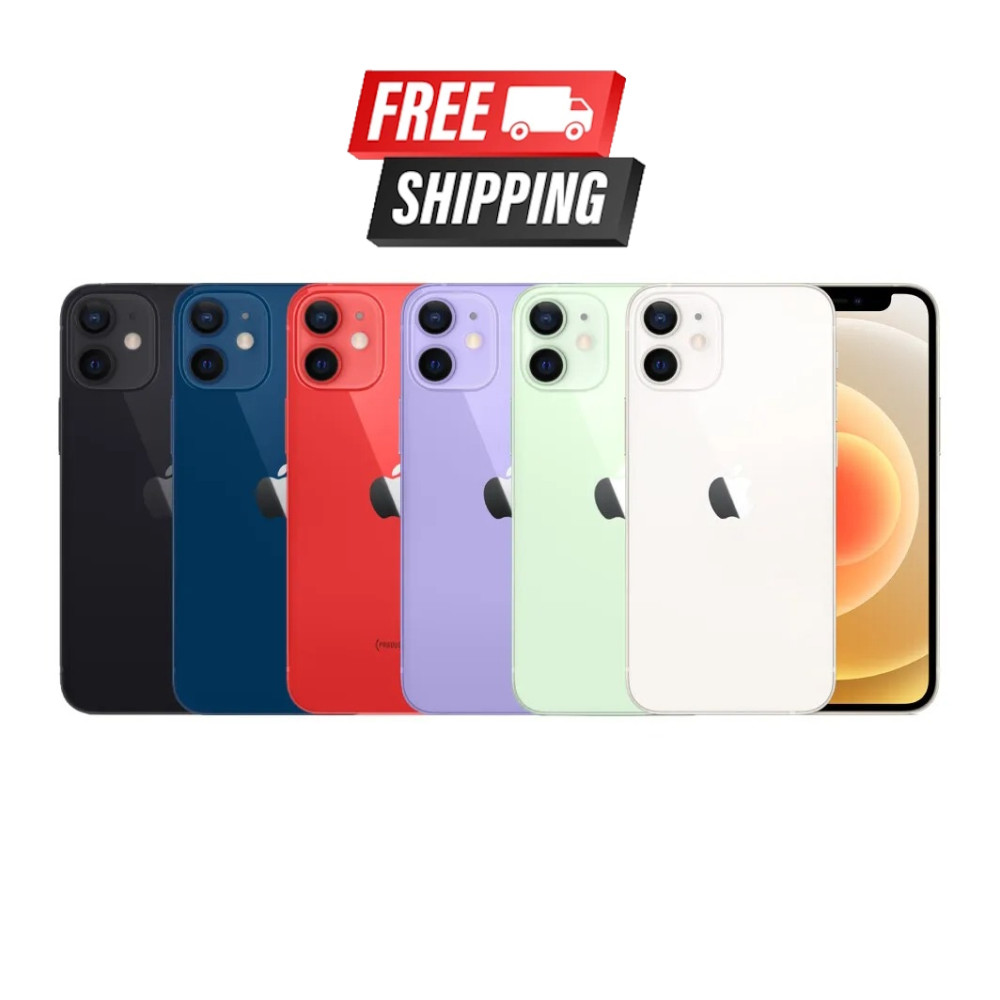 Apple iPhone 12 64GB/128GB – Black, Green, Red – AT&T/Verizon – Free Shipping
