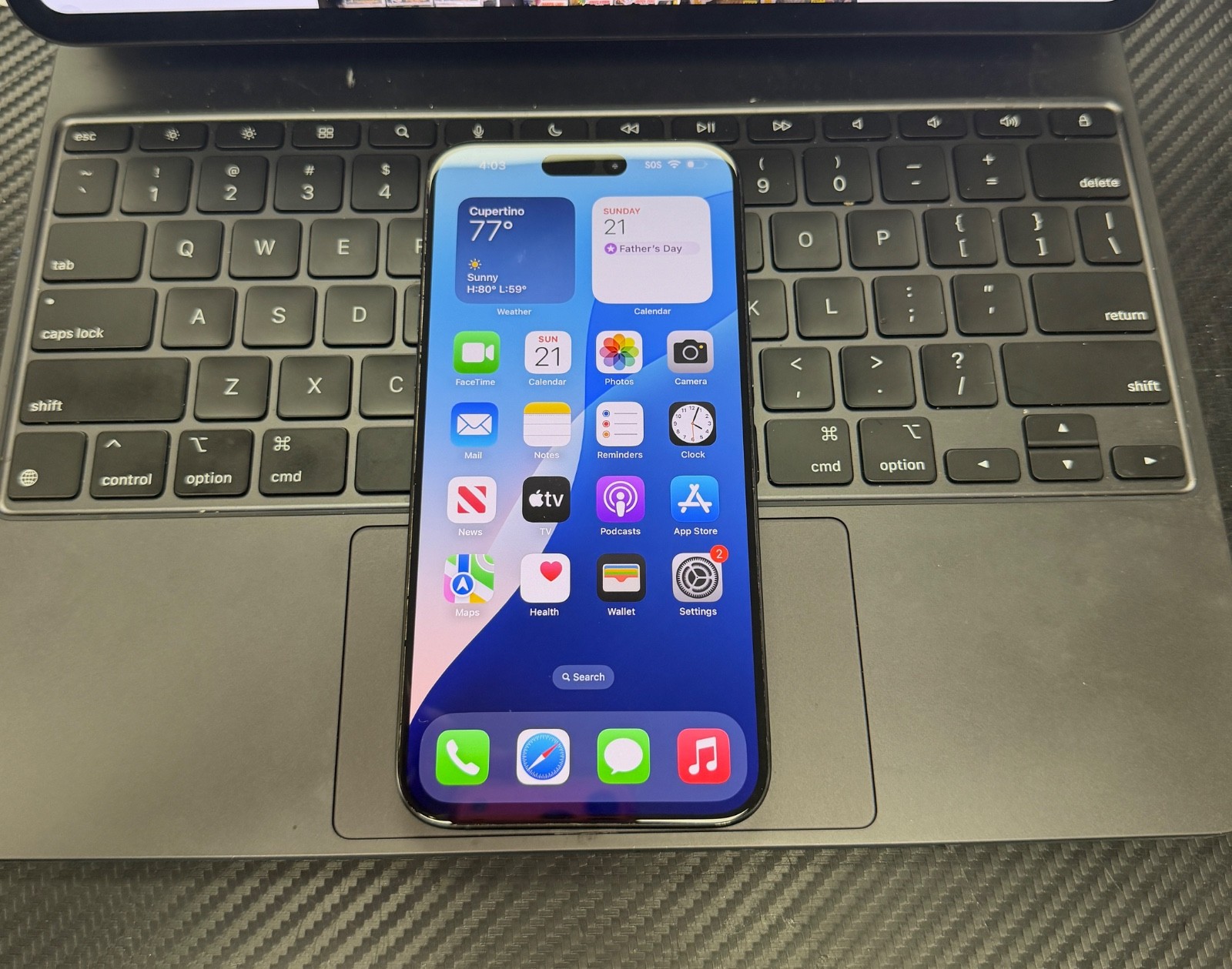 Apple iPhone 15 Pro Max, 256 GB, Blue, AT&T, Consumer Cellular, Cricket, Net 10